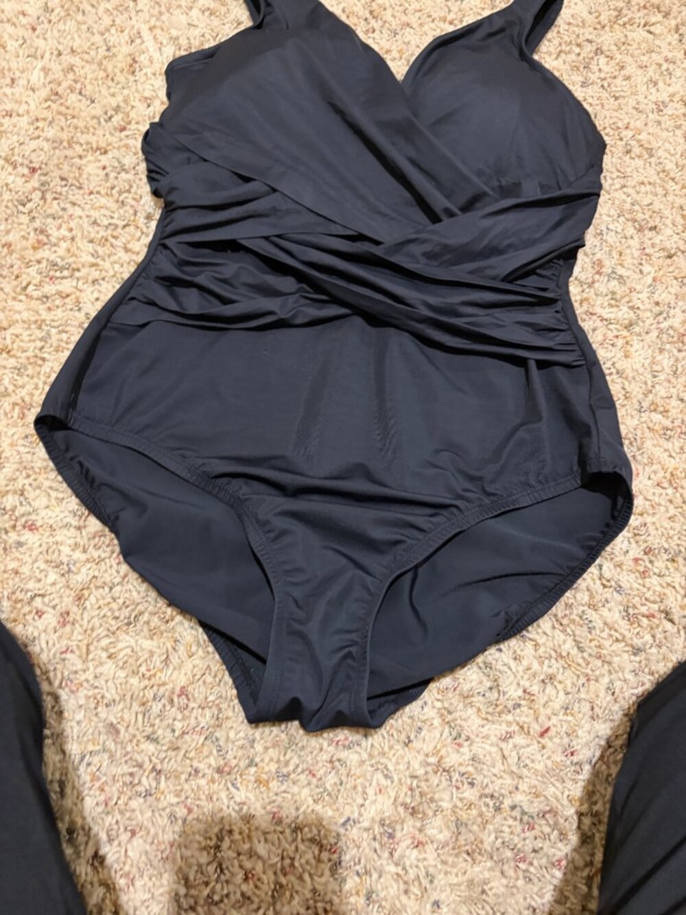 Lands End DD-Cup SlenderSuit Wrap One Piece Swimsuit - Picture 6 of 14